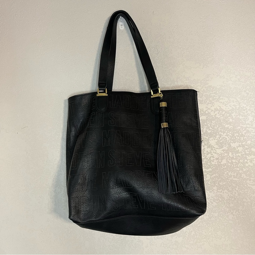 Steve Madden tassel tote black